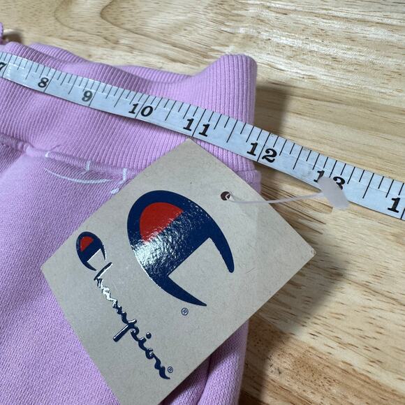 Champion NWT Shadow Script Girls Sweatpants Pink Size S Drawstring Waist Pockets - Picture 7 of 9